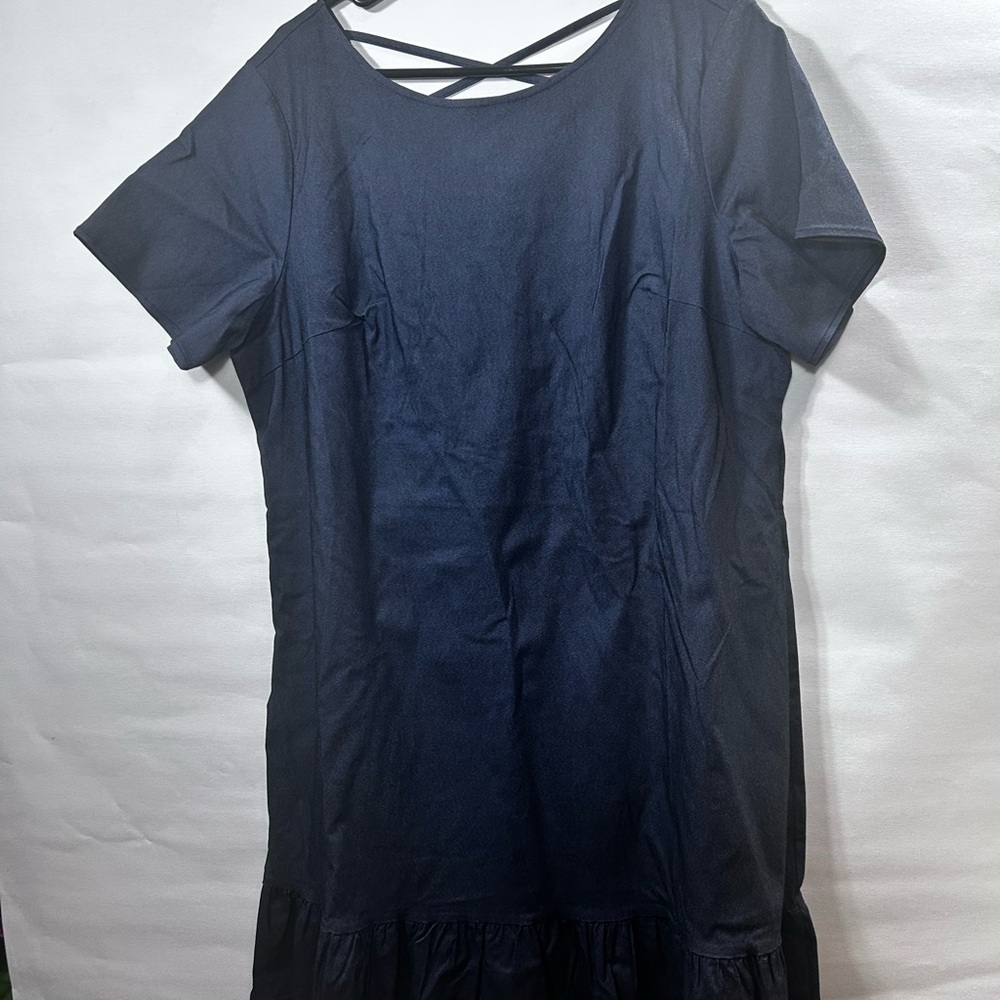 NWT Chic Navy Midi Dress with Cross Back Agnes Orinda